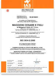 Certificazione iso 3834